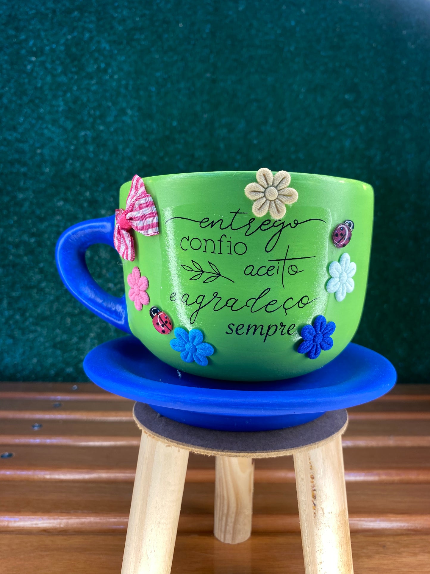 Xícara Artesanal Verde