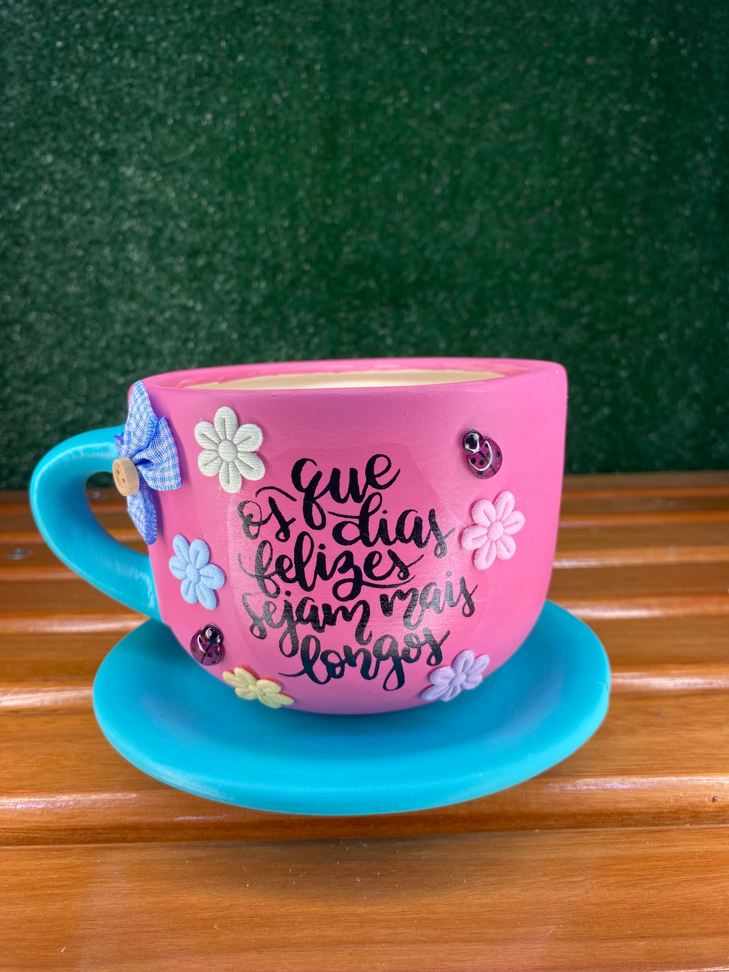 Xícara Artesanal Rosa