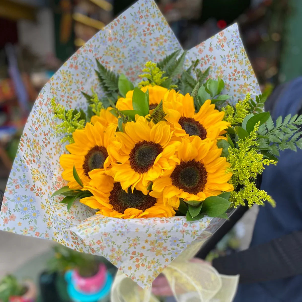 Buquê Sol (7 Girassóis) - Rancho das Plantas