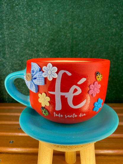 Xícara Artesanal Vermelha