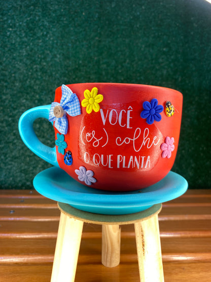 Xícara Artesanal Vermelha