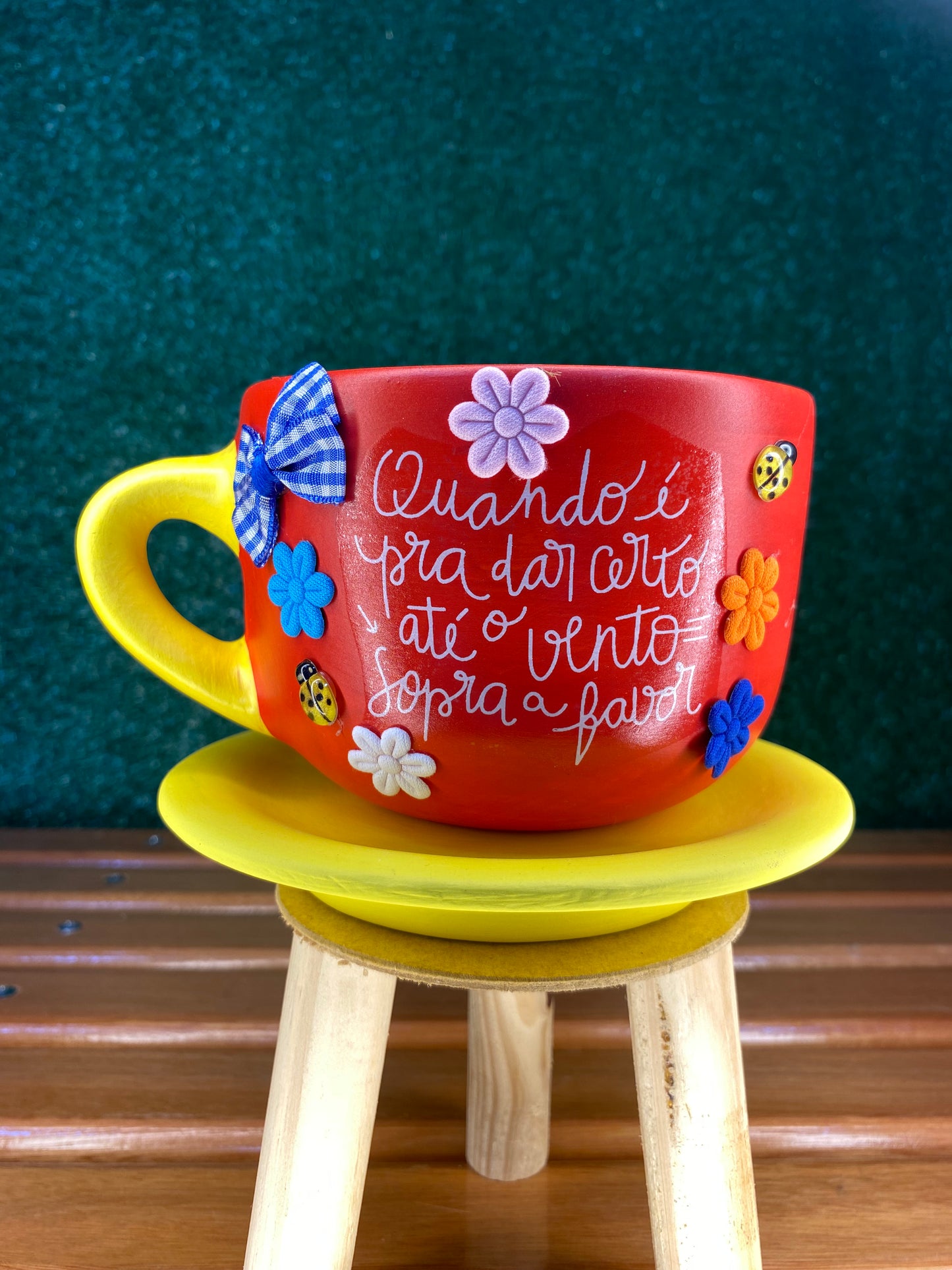 Xícara Artesanal Vermelha