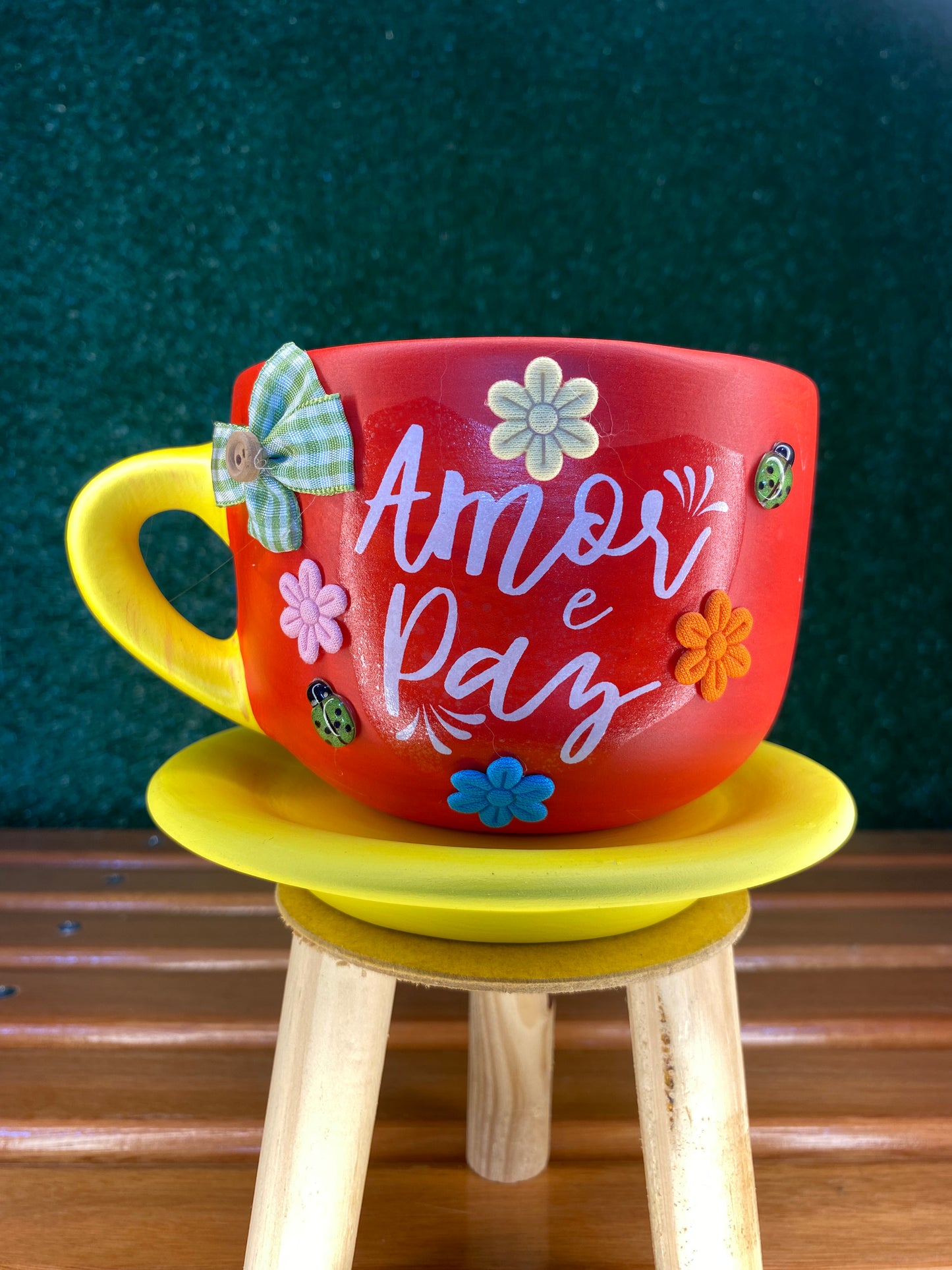 Xícara Artesanal Vermelha