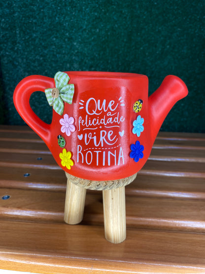 Vasinho Regador Vermelho Artesanal