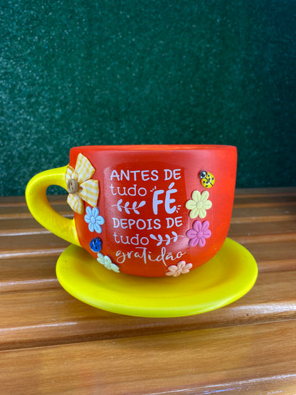 Xícara Artesanal Vermelha