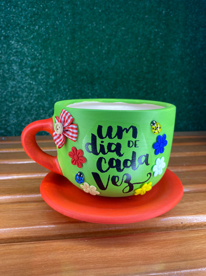 Xícara Artesanal Verde