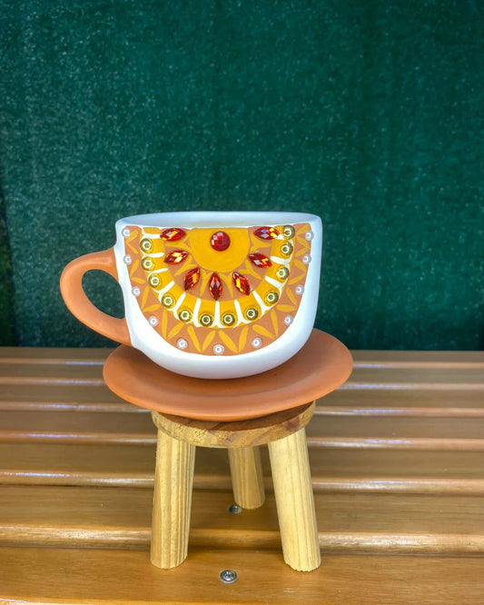 Xícara Artesanal Mandala