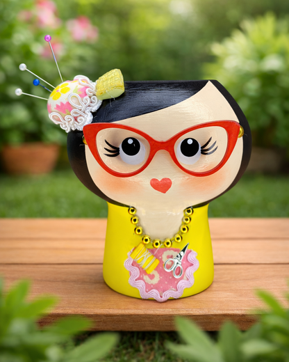 Vaso decorativo Costureira